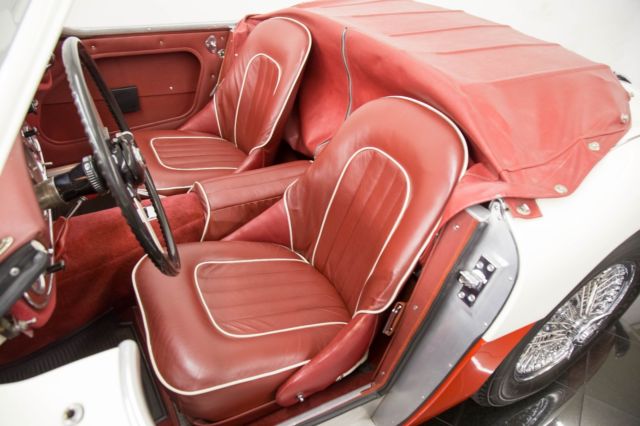1957 Ivory White / Red Austin Healey 100/6 BN4 Roadster Convertible