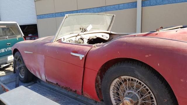 1957 Red Austin Healey 100-6 BN4 Convertible