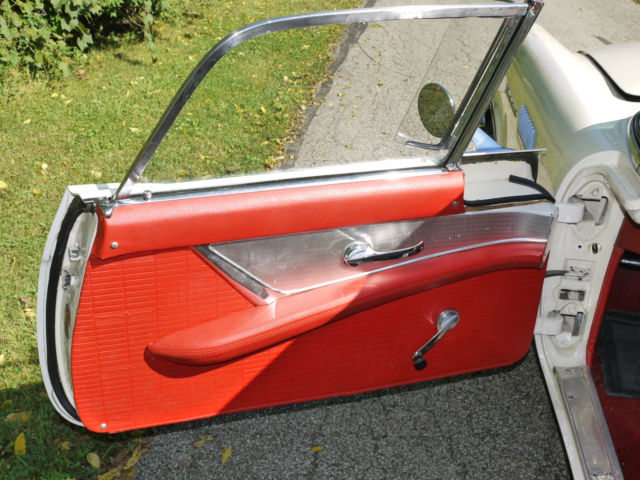 1957 White Ford Thunderbird Convertible