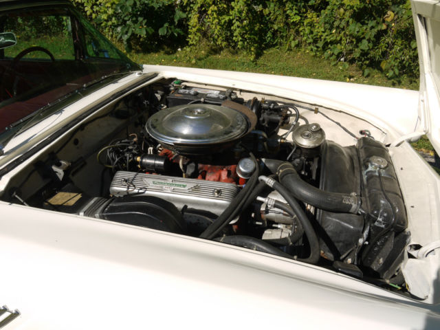 1957 White Ford Thunderbird Convertible