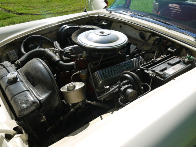 1957 White Ford Thunderbird Convertible