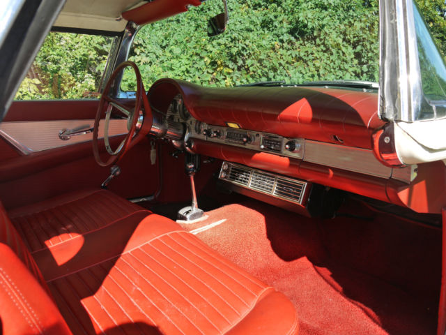 1957 White Ford Thunderbird Convertible
