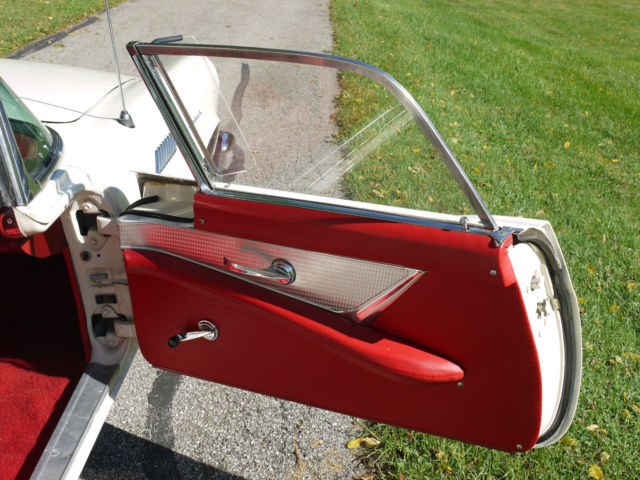 1957 White Ford Thunderbird Convertible