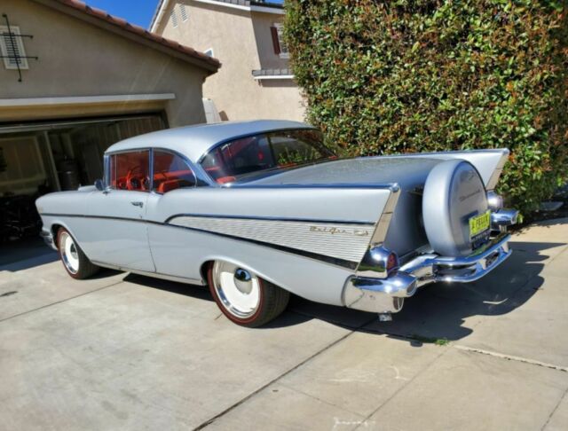 1957 Silver Chevrolet Bel Air/150/210 Coupe