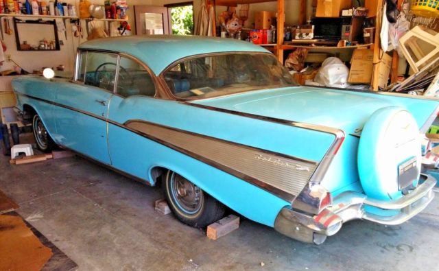 1957 Blue Chevrolet Bel Air/150/210 Coupe