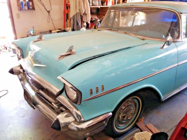1957 Blue Chevrolet Bel Air/150/210 Coupe