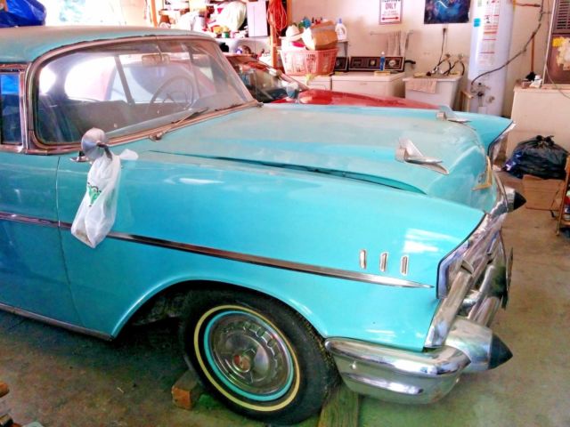 1957 Blue Chevrolet Bel Air/150/210 Coupe