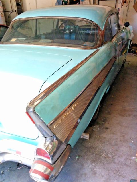 1957 Blue Chevrolet Bel Air/150/210 Coupe