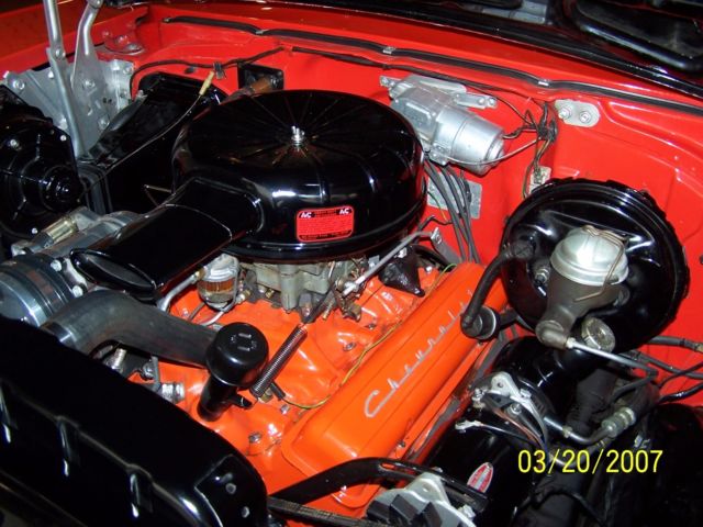 1957 White/Red Chevrolet Bel Air/150/210 2 door h/t