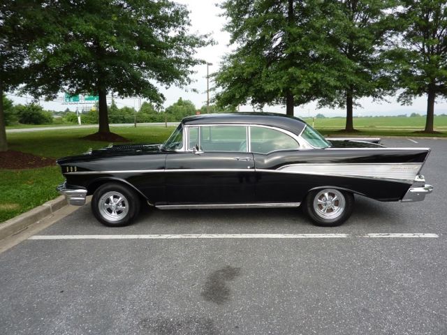 1957 Black Chevrolet Bel Air/150/210 Coupe