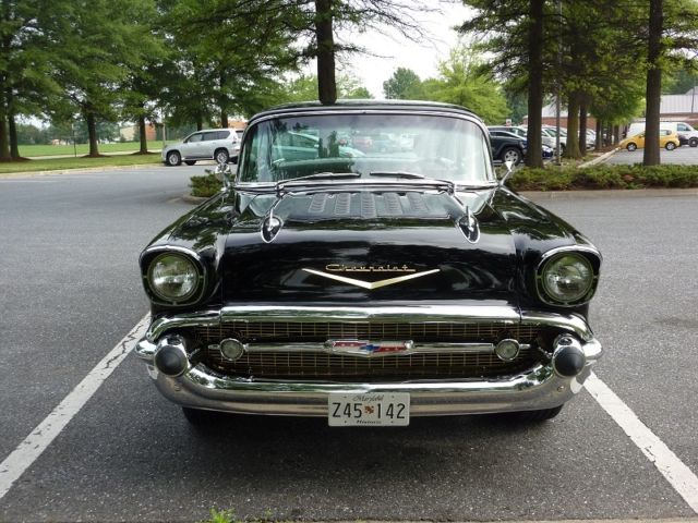 1957 Black Chevrolet Bel Air/150/210 Coupe