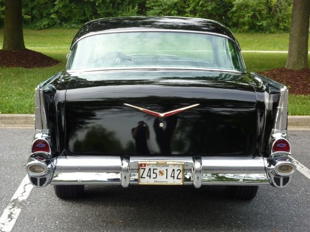1957 Black Chevrolet Bel Air/150/210 Coupe