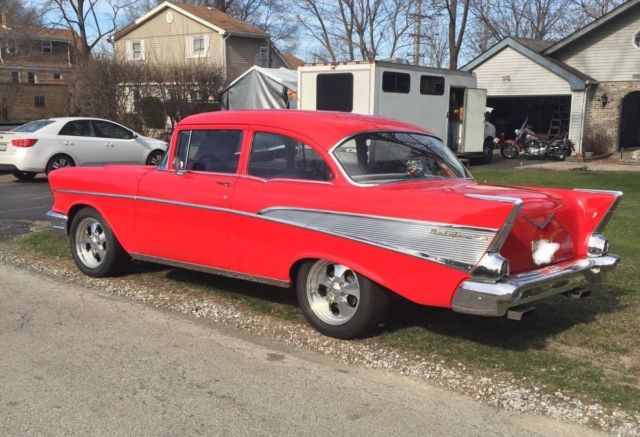 1957 Red Chevrolet Bel Air/150/210
