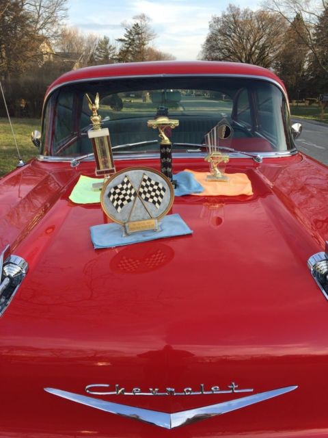 1957 Red Chevrolet Bel Air/150/210