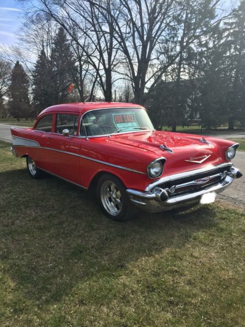 1957 Red Chevrolet Bel Air/150/210