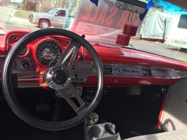 1957 Red Chevrolet Bel Air/150/210