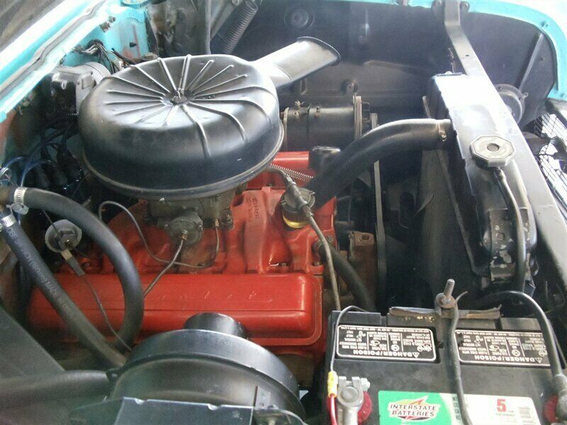 1957 Turquoise and White Chevrolet Bel Air/150/210 Sedan