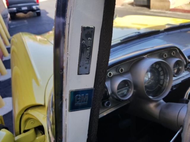 1957 Yellow Chevrolet Bel Air/150/210 Sedan