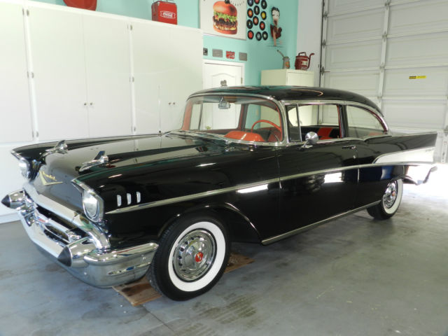 1957 Black Chevrolet Bel Air/150/210 Coupe