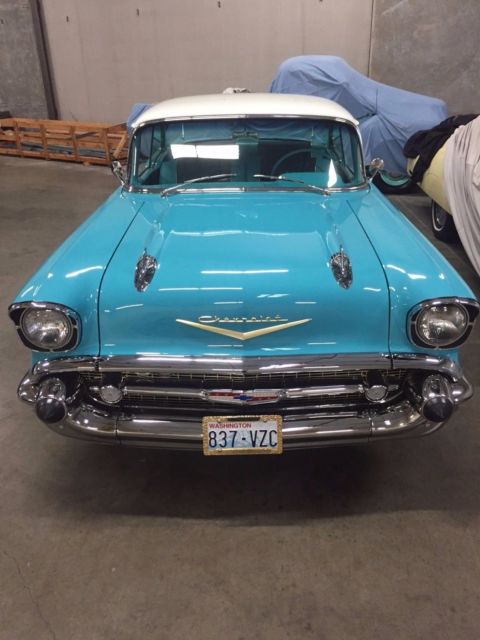 1957 Turquoise Chevrolet Bel Air/150/210