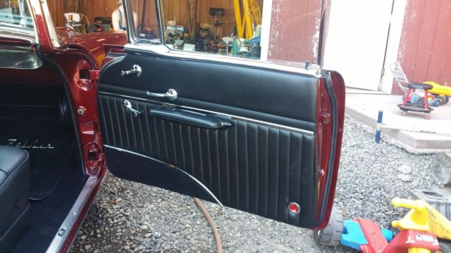 1957 Burgundy Chevrolet Bel Air/150/210 Coupe