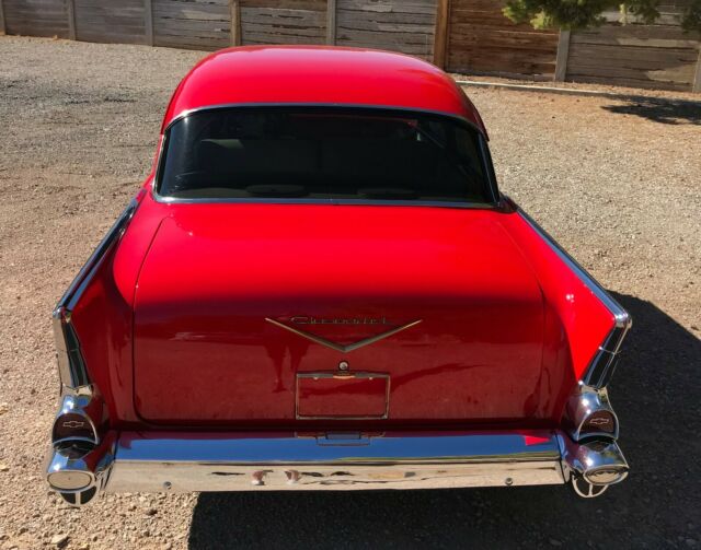 1957 Red Chevrolet Bel Air/150/210 Coupe