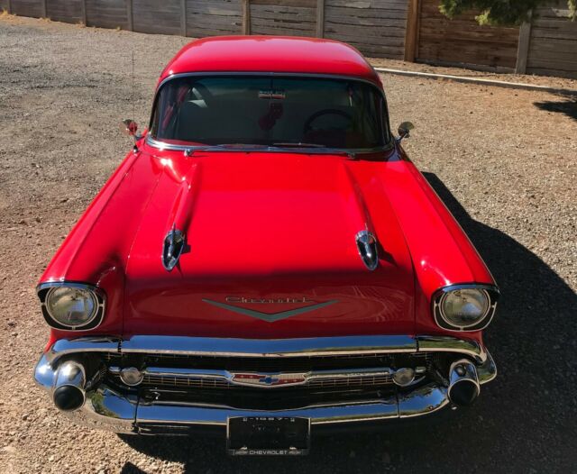 1957 Red Chevrolet Bel Air/150/210 Coupe