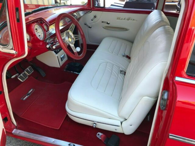 1957 Red Chevrolet Bel Air/150/210 Coupe