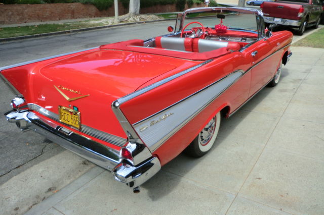 1957 Red Chevrolet Bel Air/150/210 Convertible