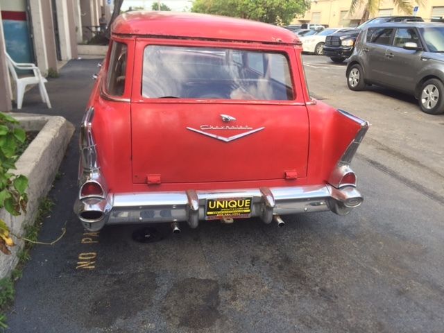 1957 Red Chevrolet Bel Air/150/210 Wagon