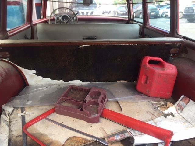 1957 Red Chevrolet Bel Air/150/210 Wagon