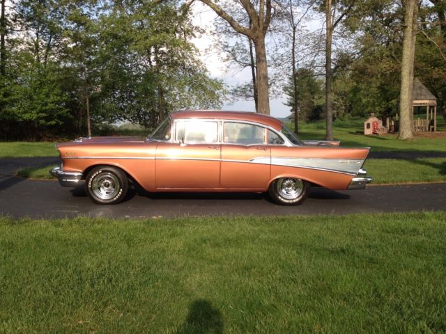 1957 Black Chevrolet Bel Air/150/210 Sedan