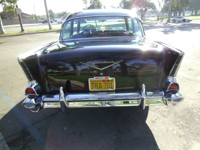 1957 Black Chevrolet Bel Air/150/210 Coupe