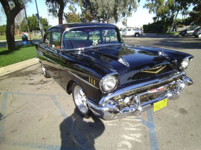 1957 Black Chevrolet Bel Air/150/210 Coupe