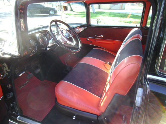 1957 Black Chevrolet Bel Air/150/210 Coupe