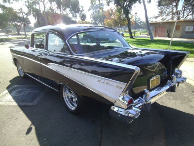 1957 Black Chevrolet Bel Air/150/210 Coupe