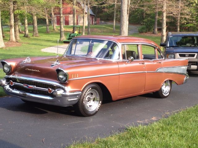 1957 Black Chevrolet Bel Air/150/210 Sedan