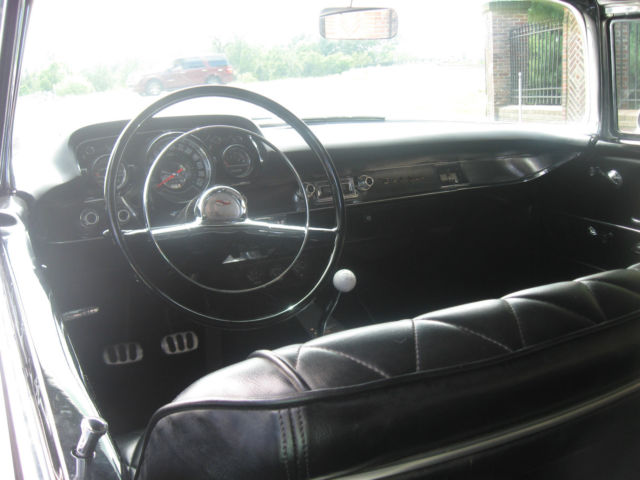 1957 White Chevrolet Bel Air/150/210 Coupe