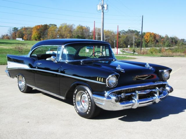 1957 Black Chevrolet Bel Air/150/210 Coupe