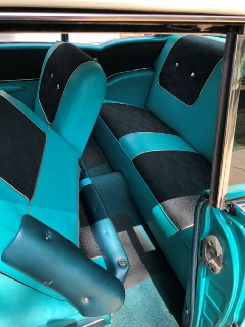 1957 Tropical Turquoise/India Ivory Chevrolet Bel Air/150/210 Coupe
