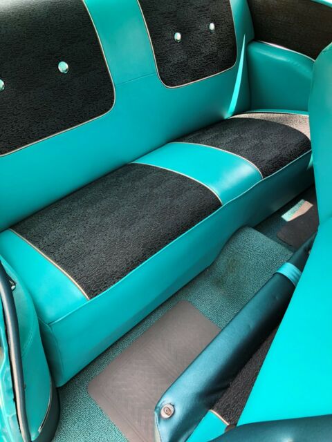 1957 Tropical Turquoise/India Ivory Chevrolet Bel Air/150/210 Coupe