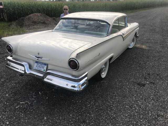 1957 Cream Ford Fairlane 2 Door