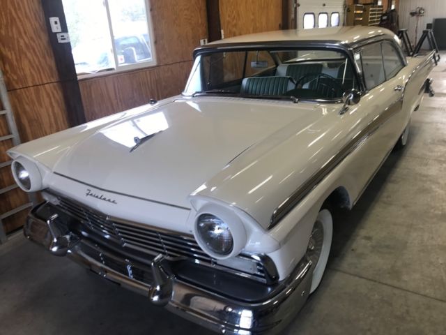1957 Cream Ford Fairlane 2 Door