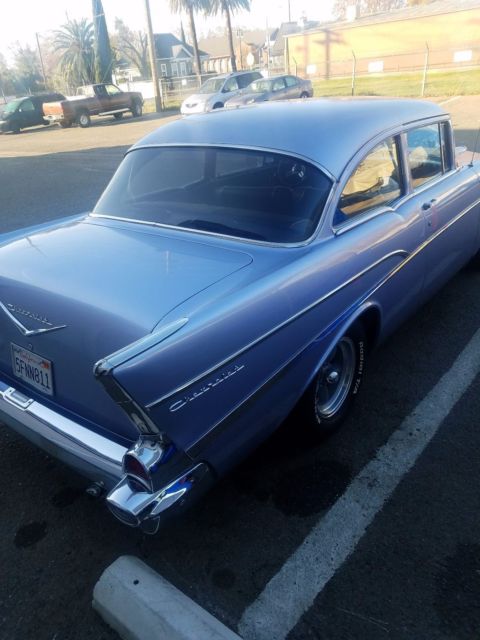 1957 Blue Chevrolet Bel Air/150/210 Coupe