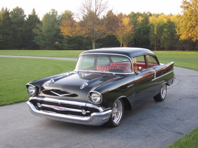 1957 Black Chevrolet Bel Air/150/210 Coupe