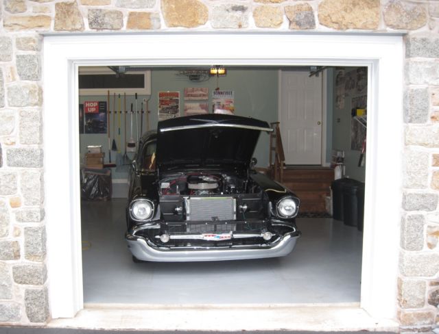 1957 Black Chevrolet Bel Air/150/210 Coupe