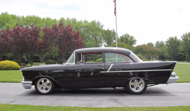 1957 Black Chevrolet Bel Air/150/210 Coupe