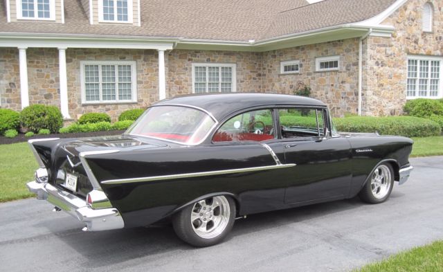 1957 Black Chevrolet Bel Air/150/210 Coupe