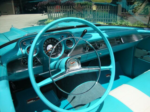 1957 Turquoise Chevrolet Bel Air/150/210 Convertible
