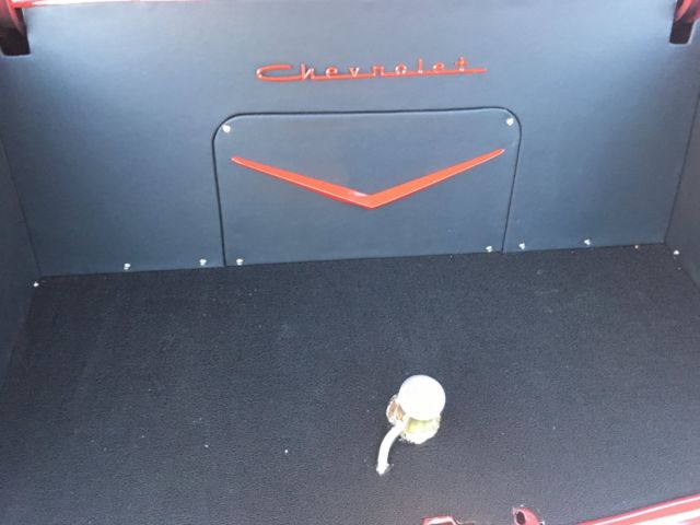 1957 Red Chevrolet Bel Air/150/210 Sedan